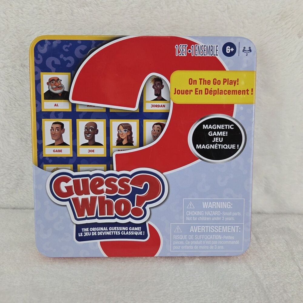 Guess Who Travel Tin Game 2024 Magnetic Edition New Open Box Complete